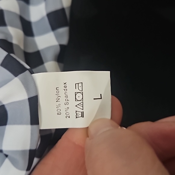 Plaid wrap tie swim top - Picture 8 of 8